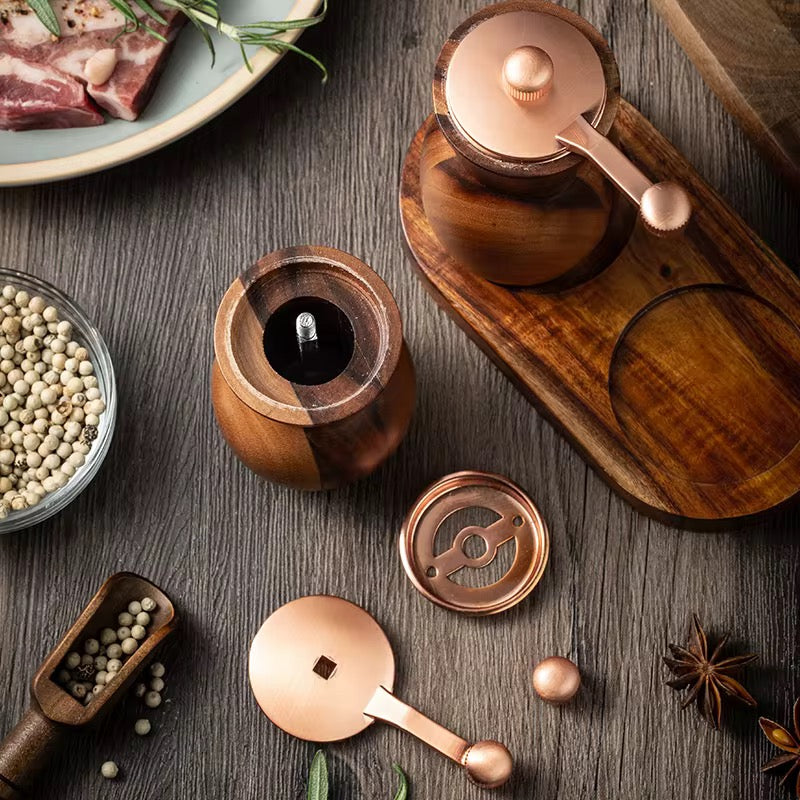 Premium Manual Salt & Pepper Grinder Set – Adjustable, Elegant & Durable